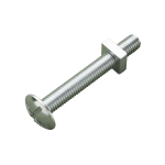 M8x50 Roofing Bolt & Nut - Zinc Plated