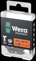 Wera 855/1 Impaktor PZ1x25mm Impact Screwdriver Bits (10 Pack)