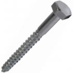M6x40 Hex Head Coach Screw - Zinc Plated