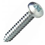 8 X 1" (4.2 X 25mm) Pozi Pan Self Tapping Screw - Zinc Plated